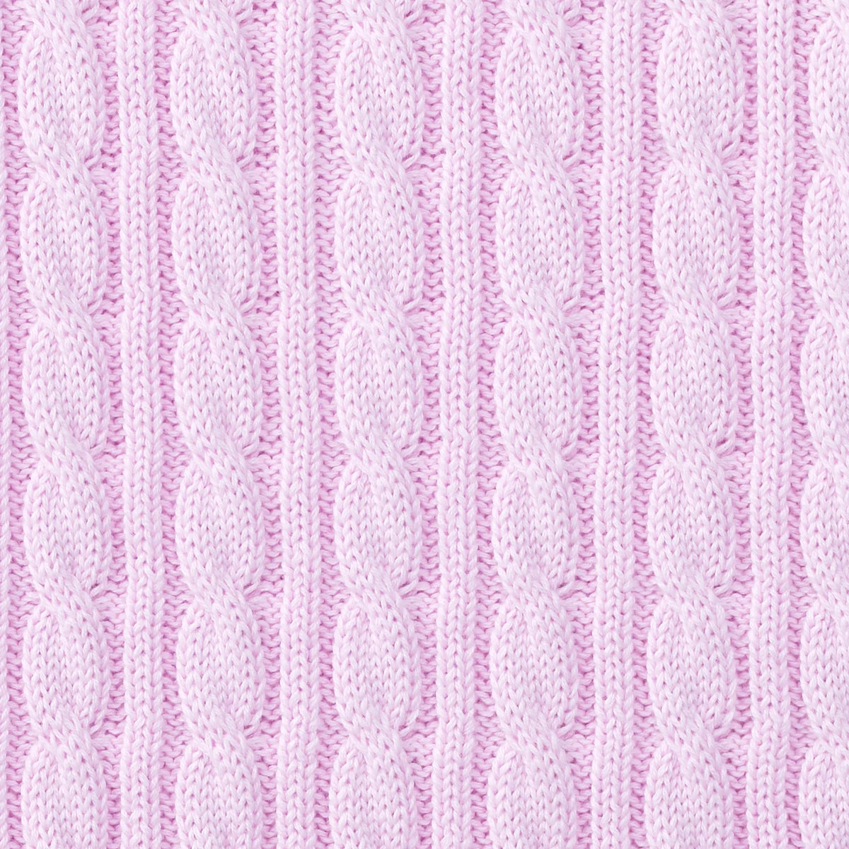 Classic Cable Knit Baby Sweater in Lilac
