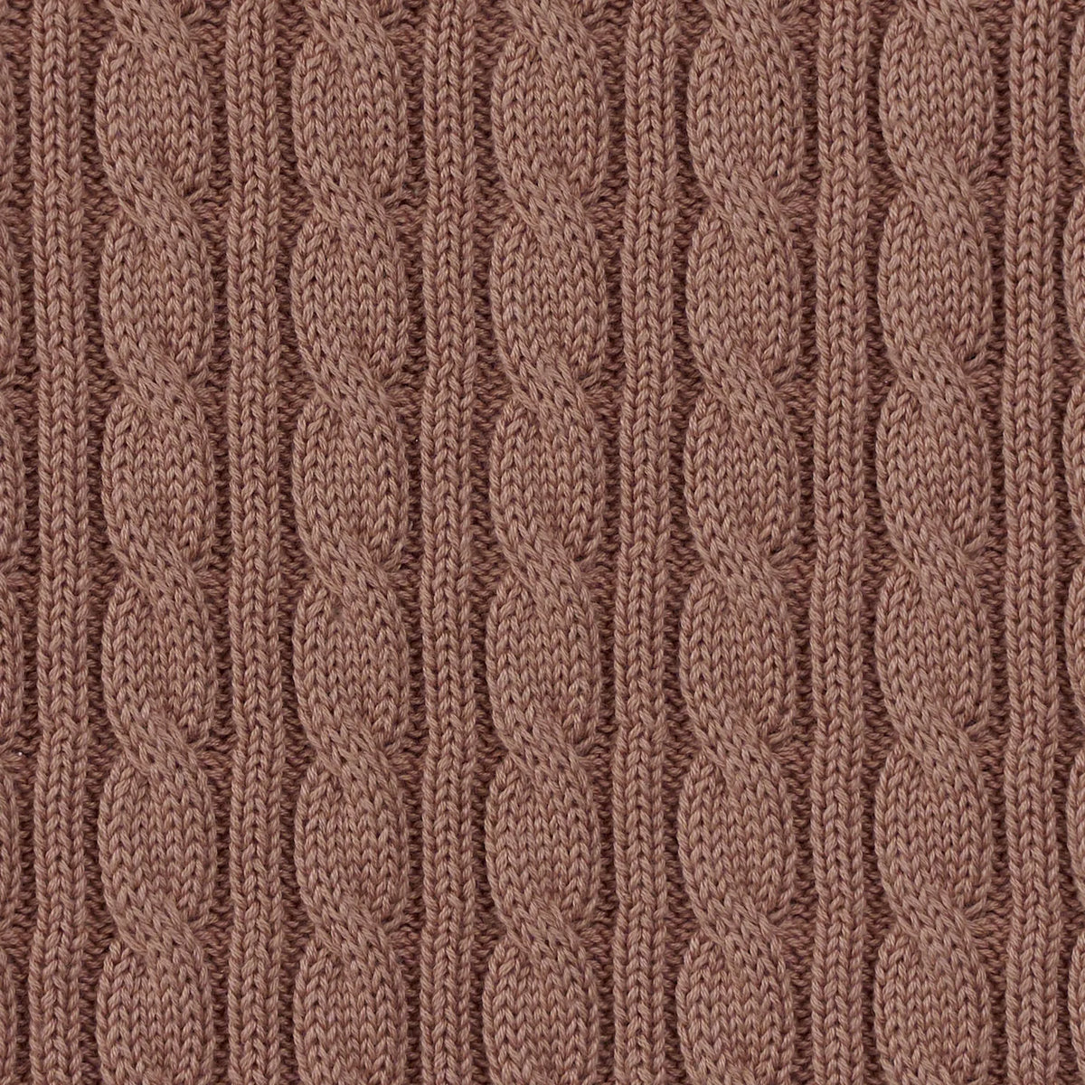 Classic Cable Knit Baby Sweater in Mocha