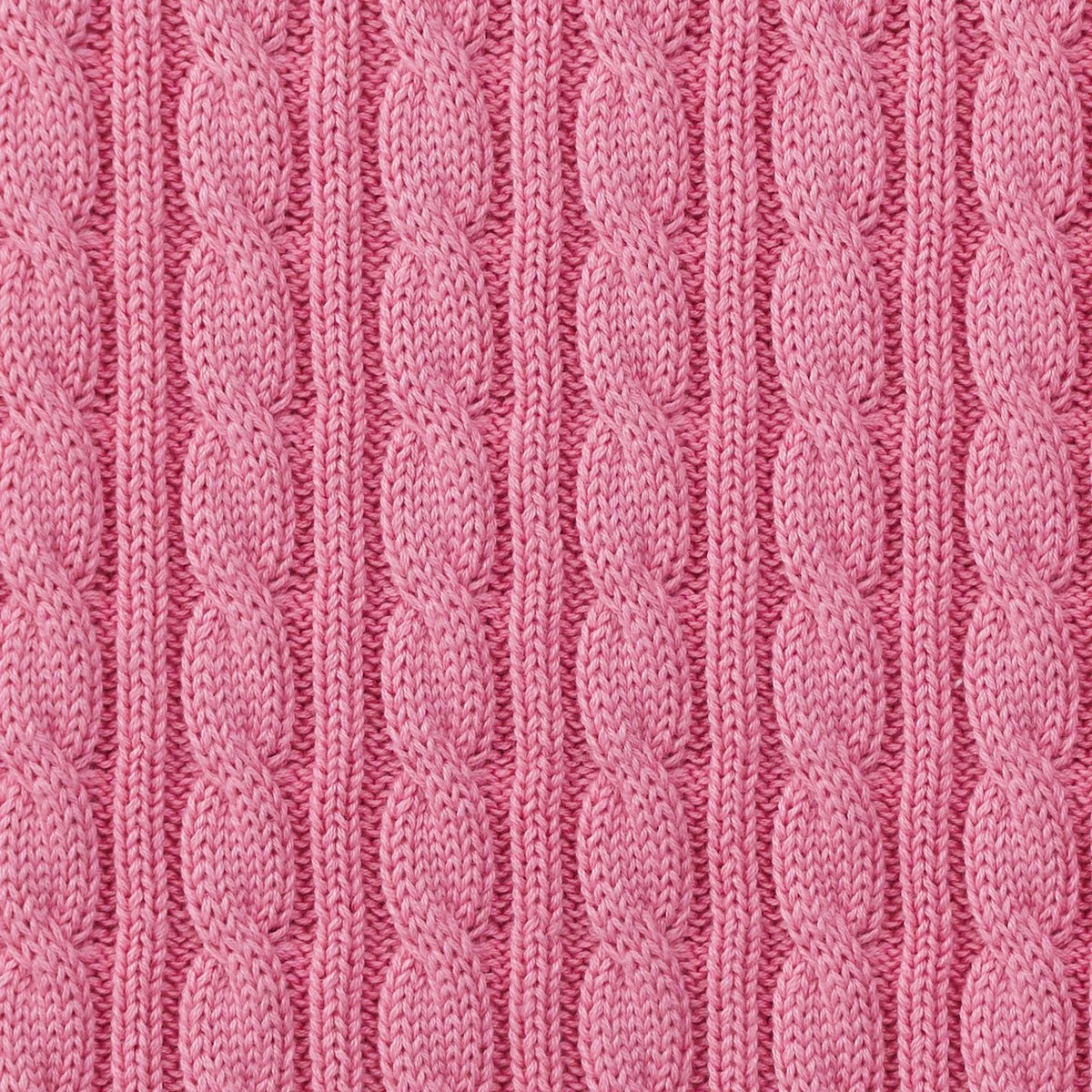 Classic Cable Knit Baby Sweater in Rose Pink