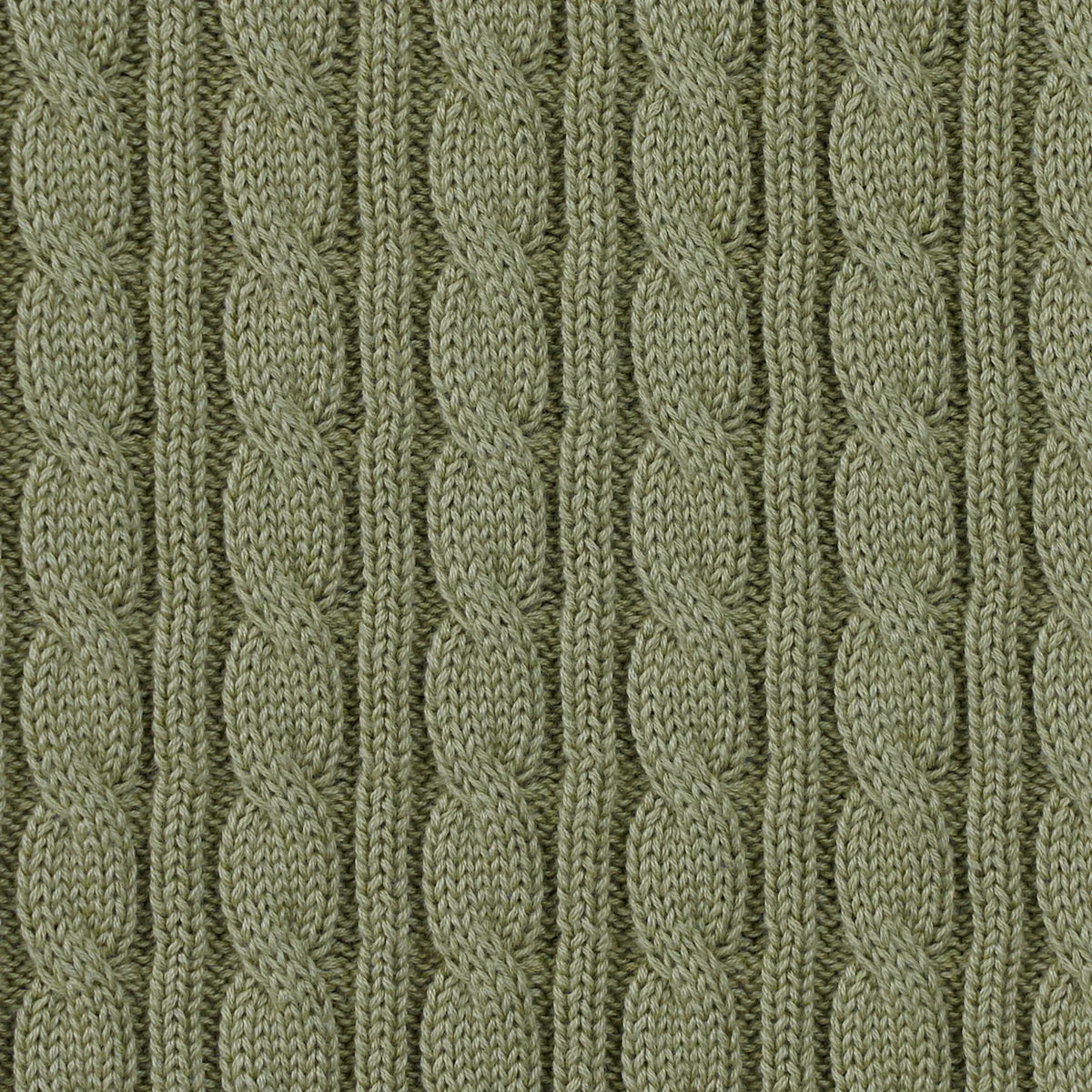 Classic Cable Knit Baby Sweater in Sage Green
