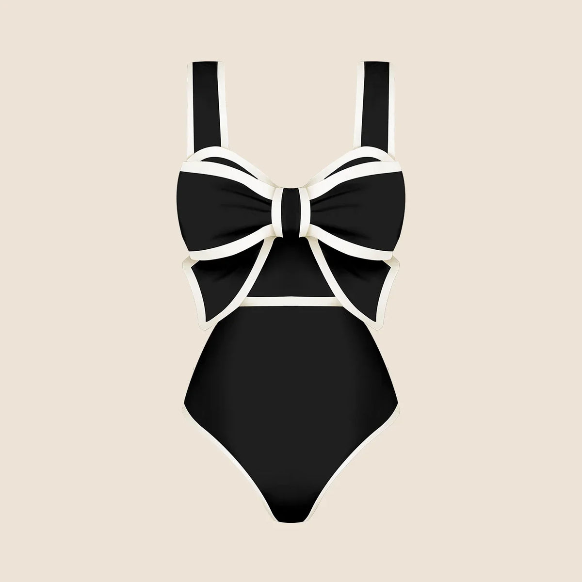 2025 New Bow Tie One Piece Swimsuit For Women Swimwear with Skirt Bathing Suit Monokini Beach Bodysuit Beach Wear
