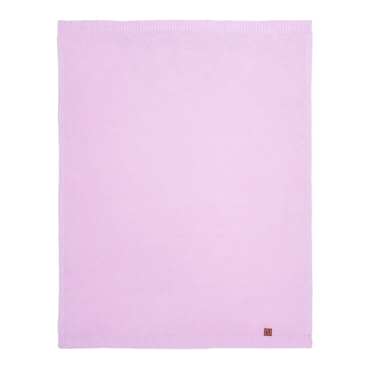 Classic Knit Cotton Baby Blanket in Lilac