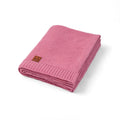 Classic Knit Cotton Baby Blanket in Rose Pink