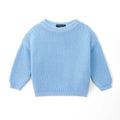 Classic Knit Baby Sweater in Baby Blue