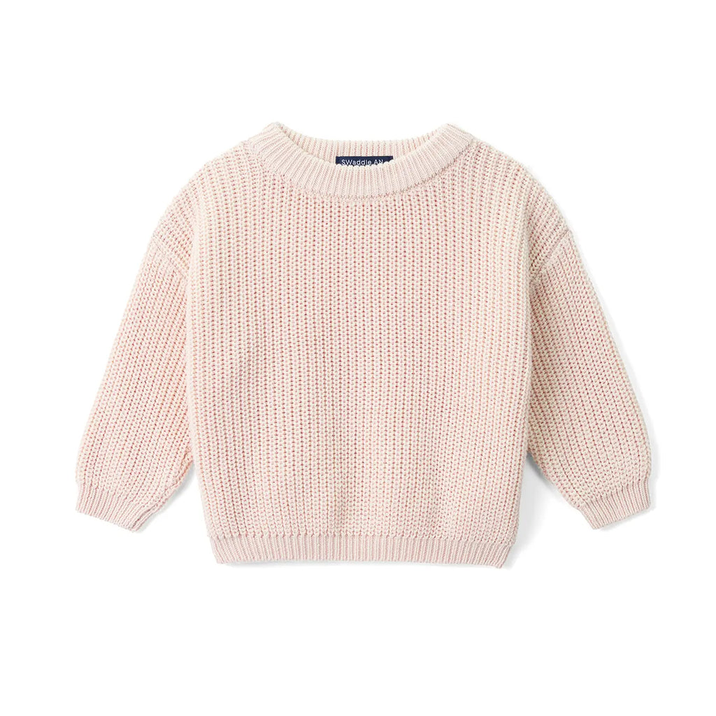 Classic Knit Baby Sweater in Beige
