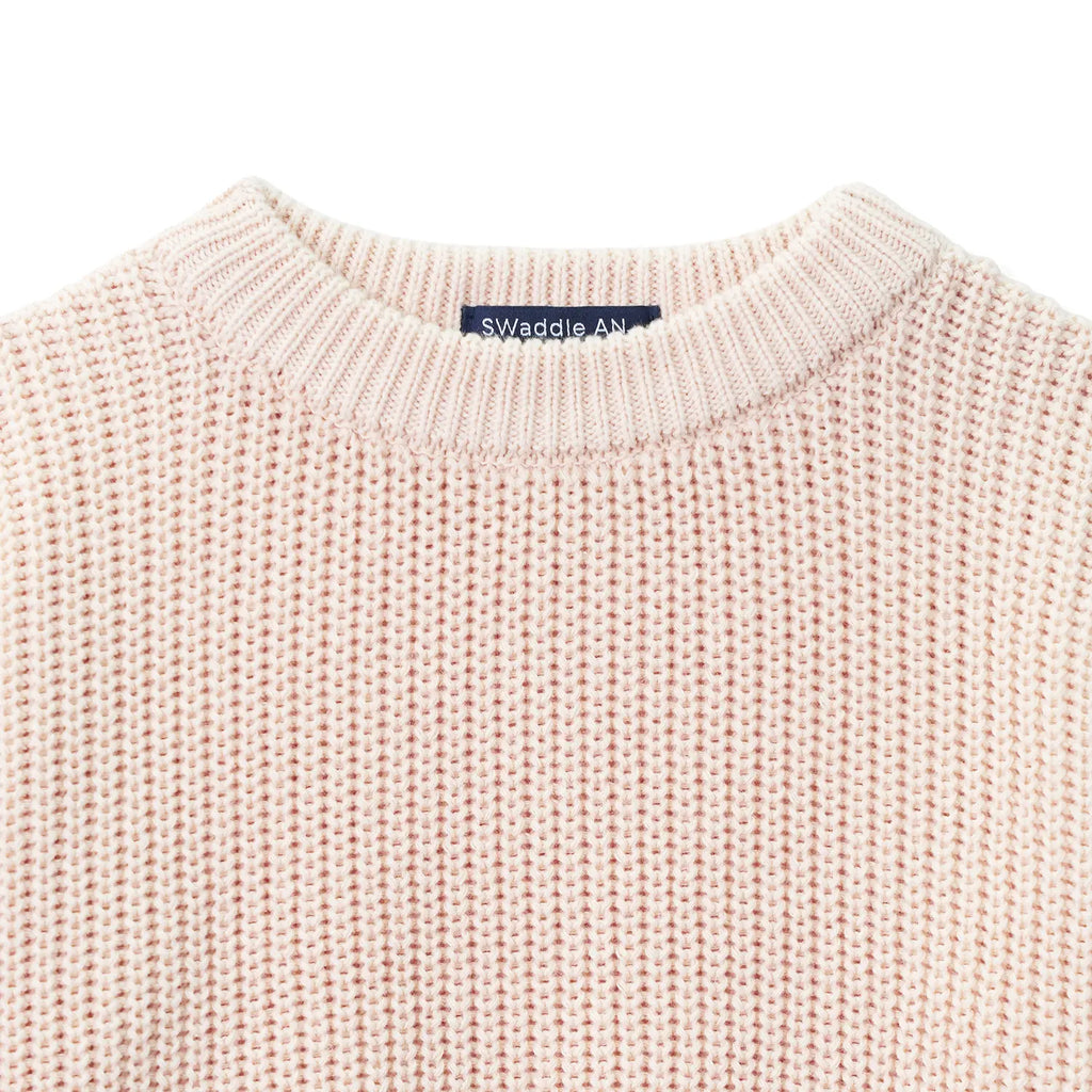 Classic Knit Baby Sweater in Beige
