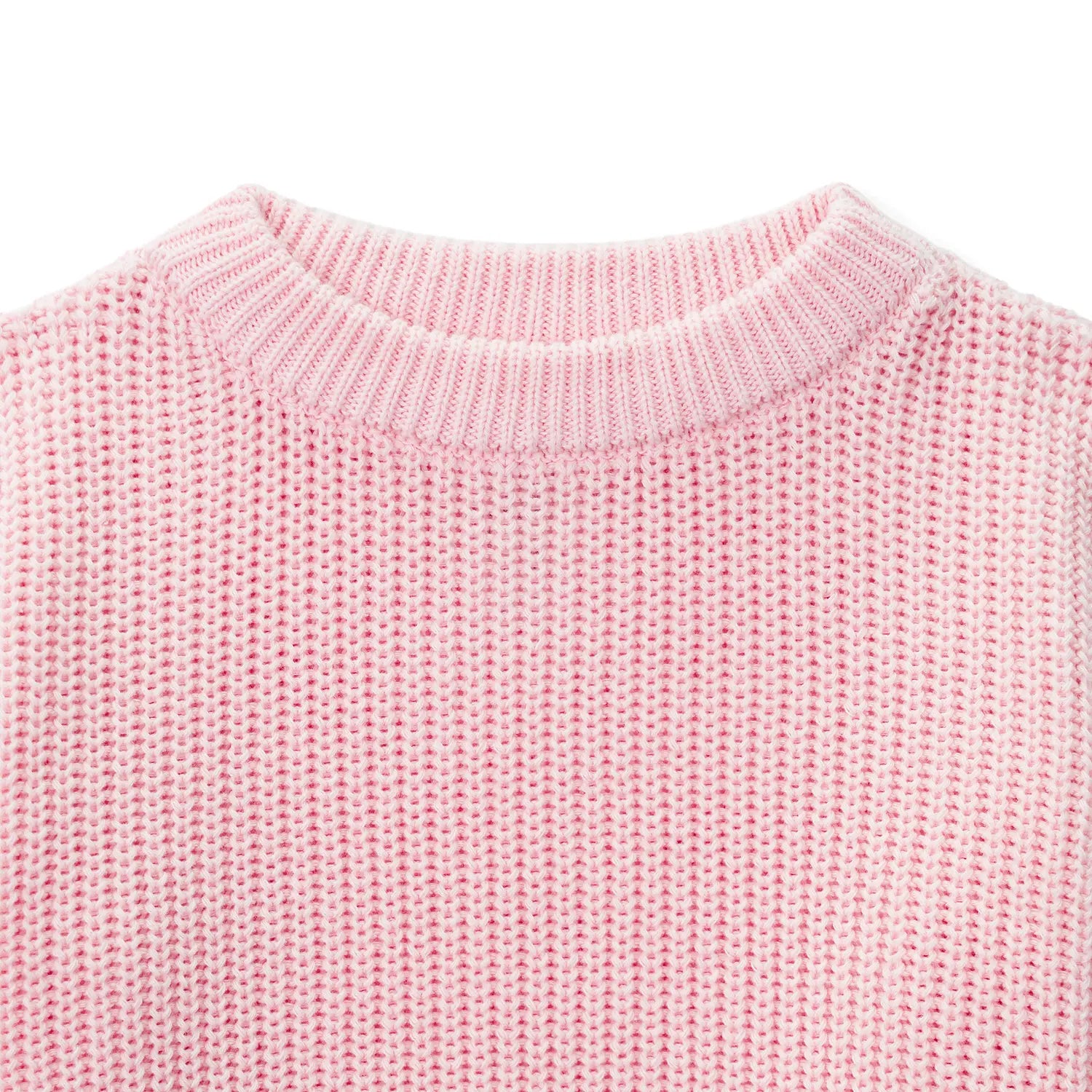 Classic Pink Knit Baby Sweater
