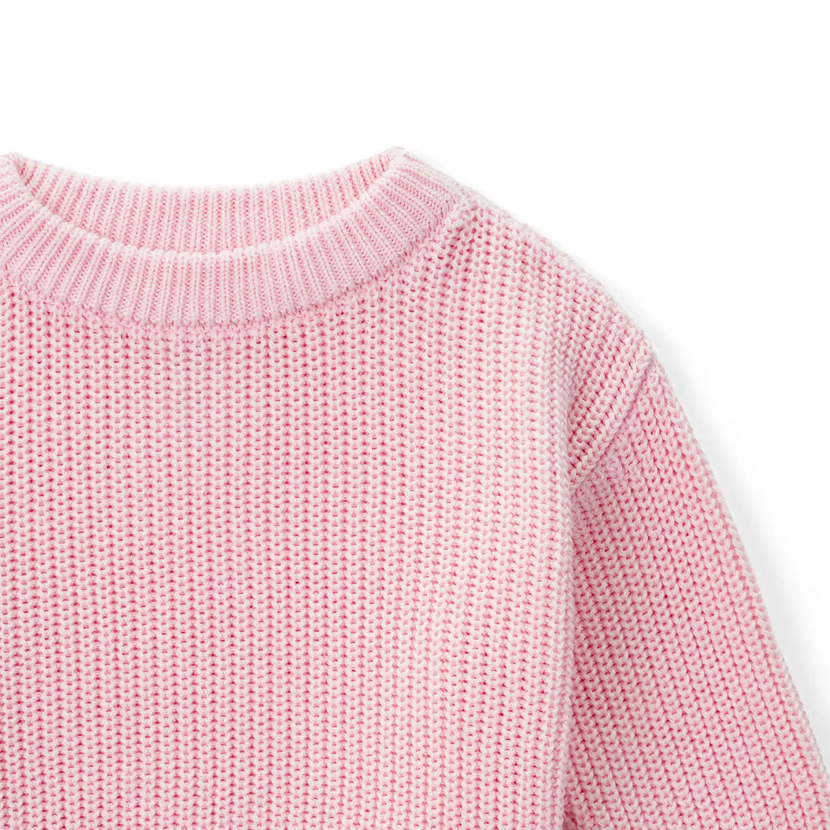 Classic Pink Knit Baby Sweater
