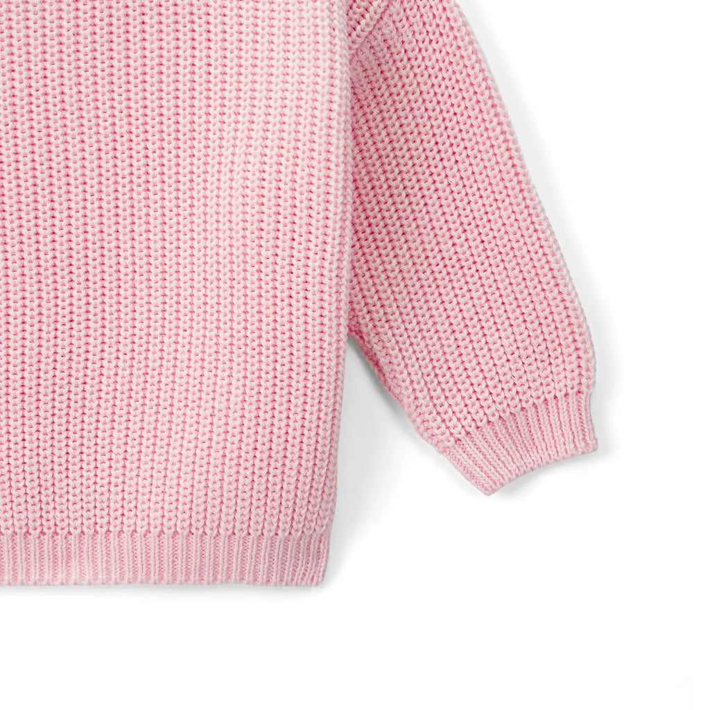 Classic Pink Knit Baby Sweater