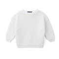 Classic Knit Baby Sweater in Timeless White