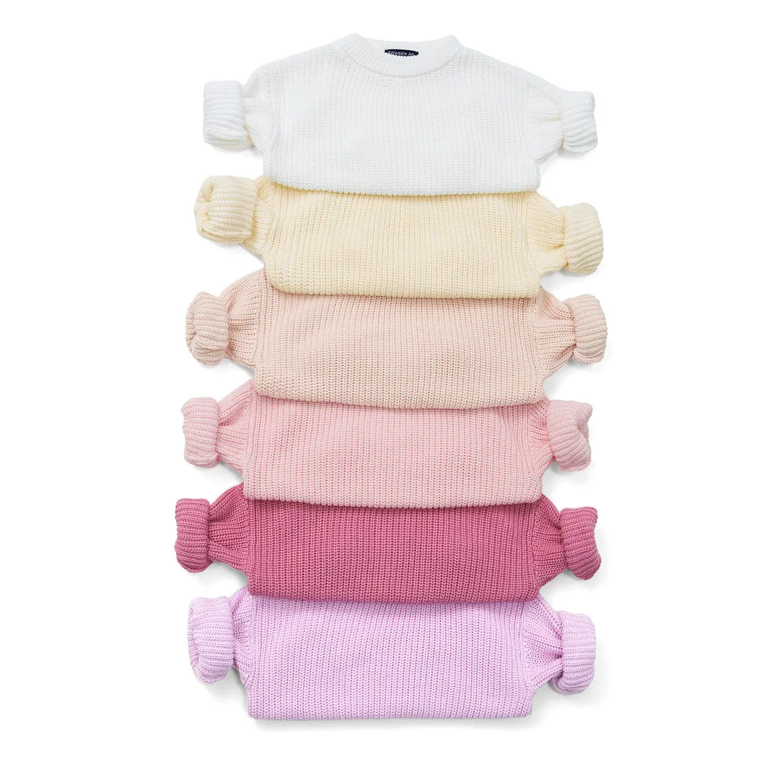 Classic Pink Knit Baby Sweater