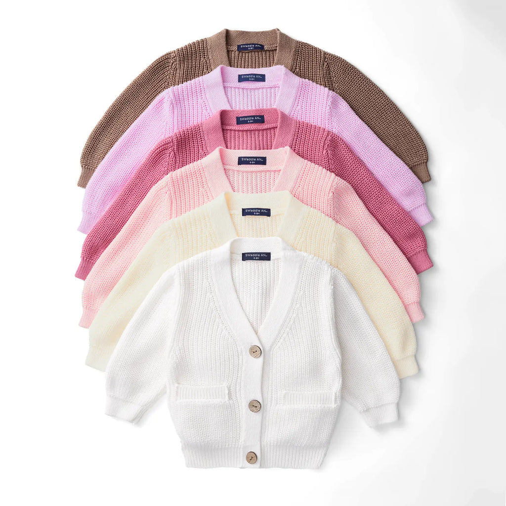 Classic Cardigan with Pockets in Mocha