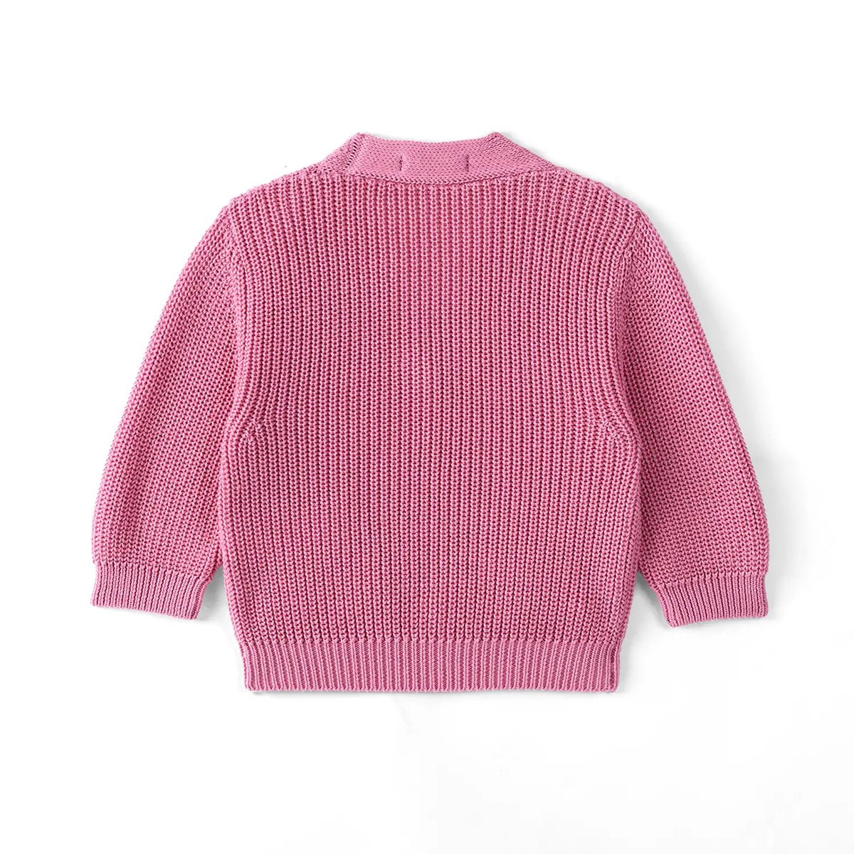 Classic Cardigan with Pockets in Rose Pink