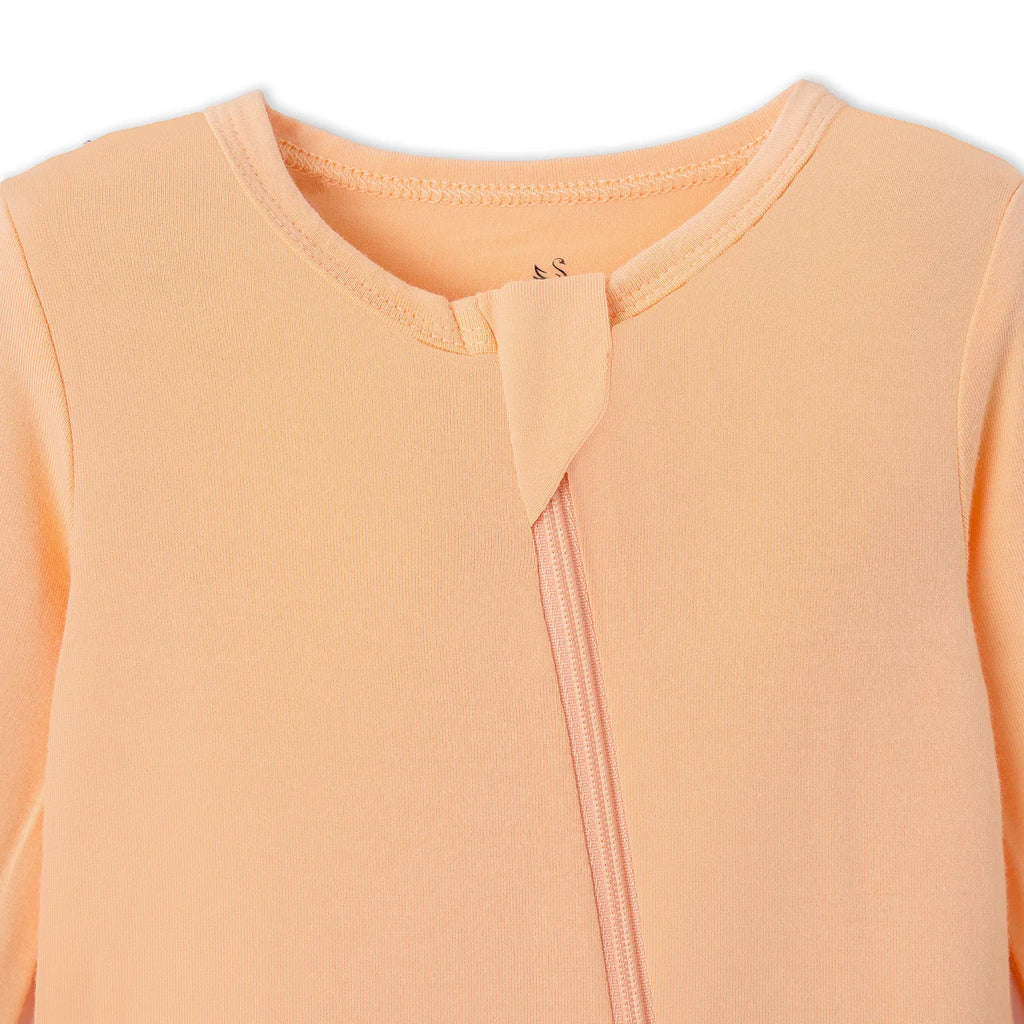 Peach Fuzz Convertible Footie Pajamas