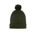 Knit Baby Pom Beanie in Forest Green