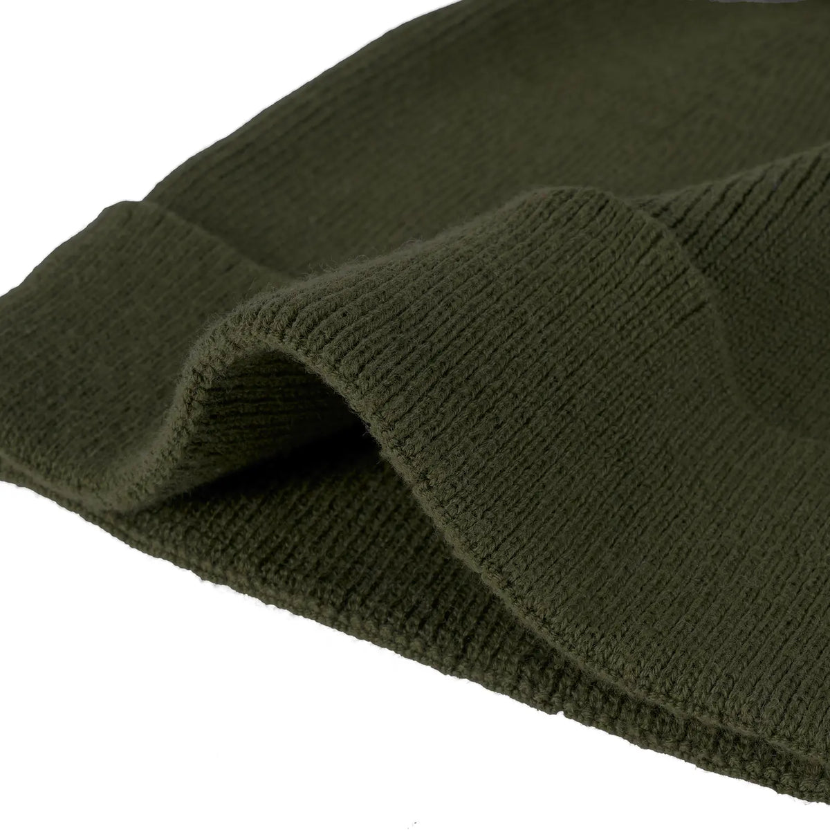 Knit Baby Pom Beanie in Forest Green
