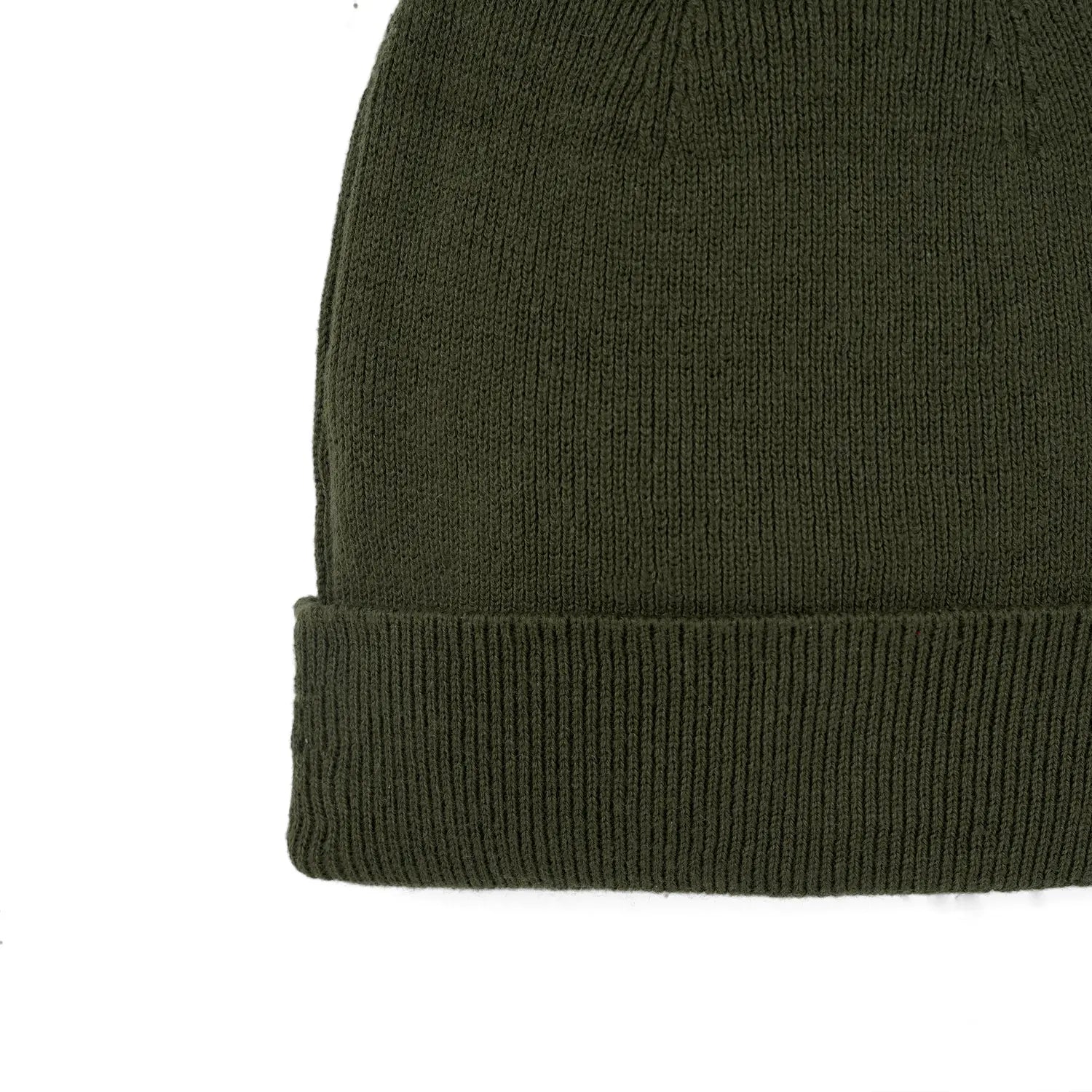 Knit Baby Pom Beanie in Forest Green