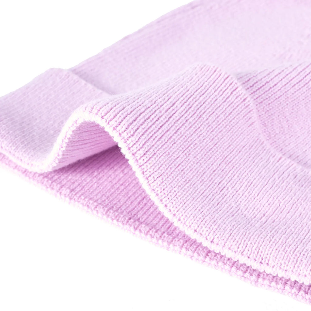 Knit Baby Pom Beanie in Lilac