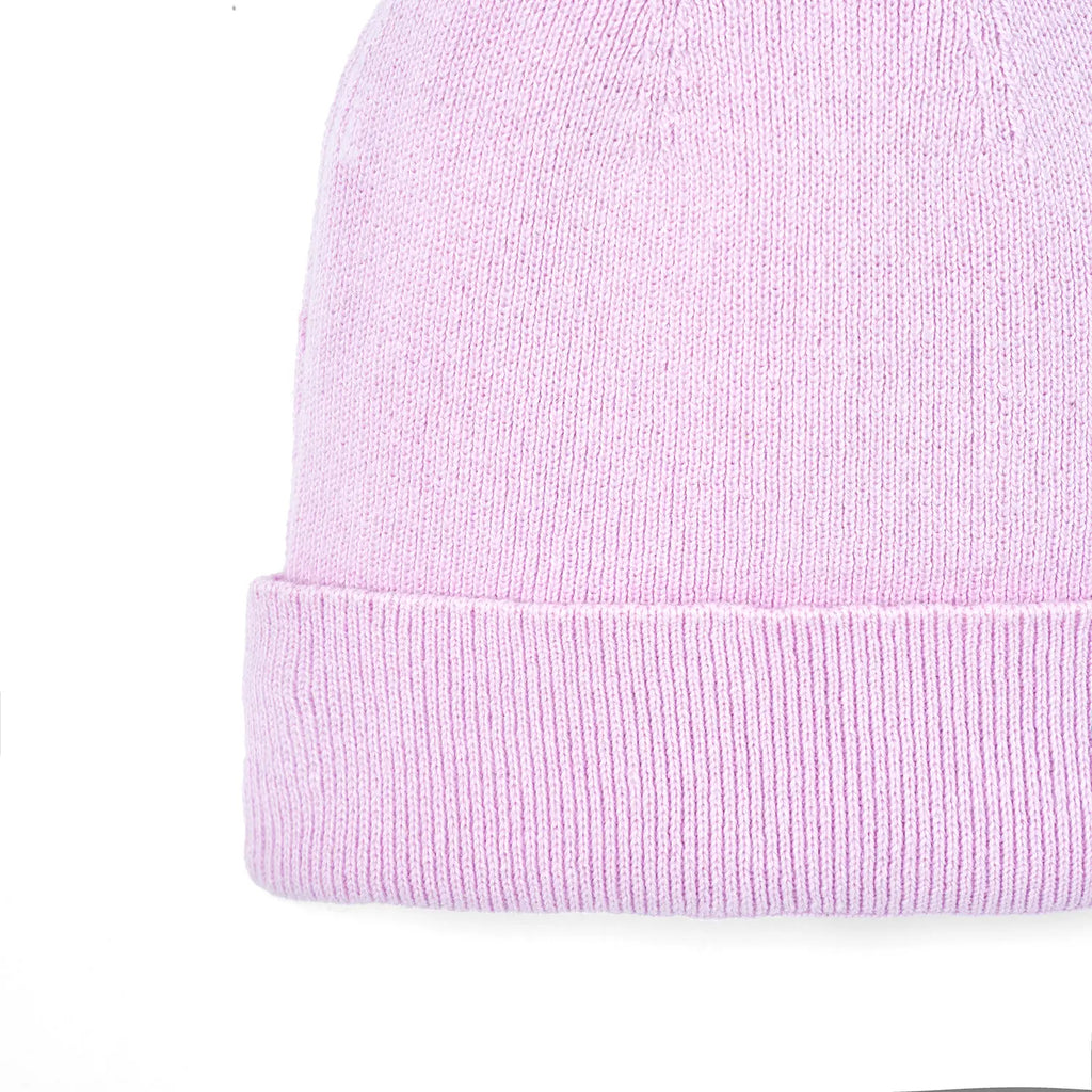 Knit Baby Pom Beanie in Lilac
