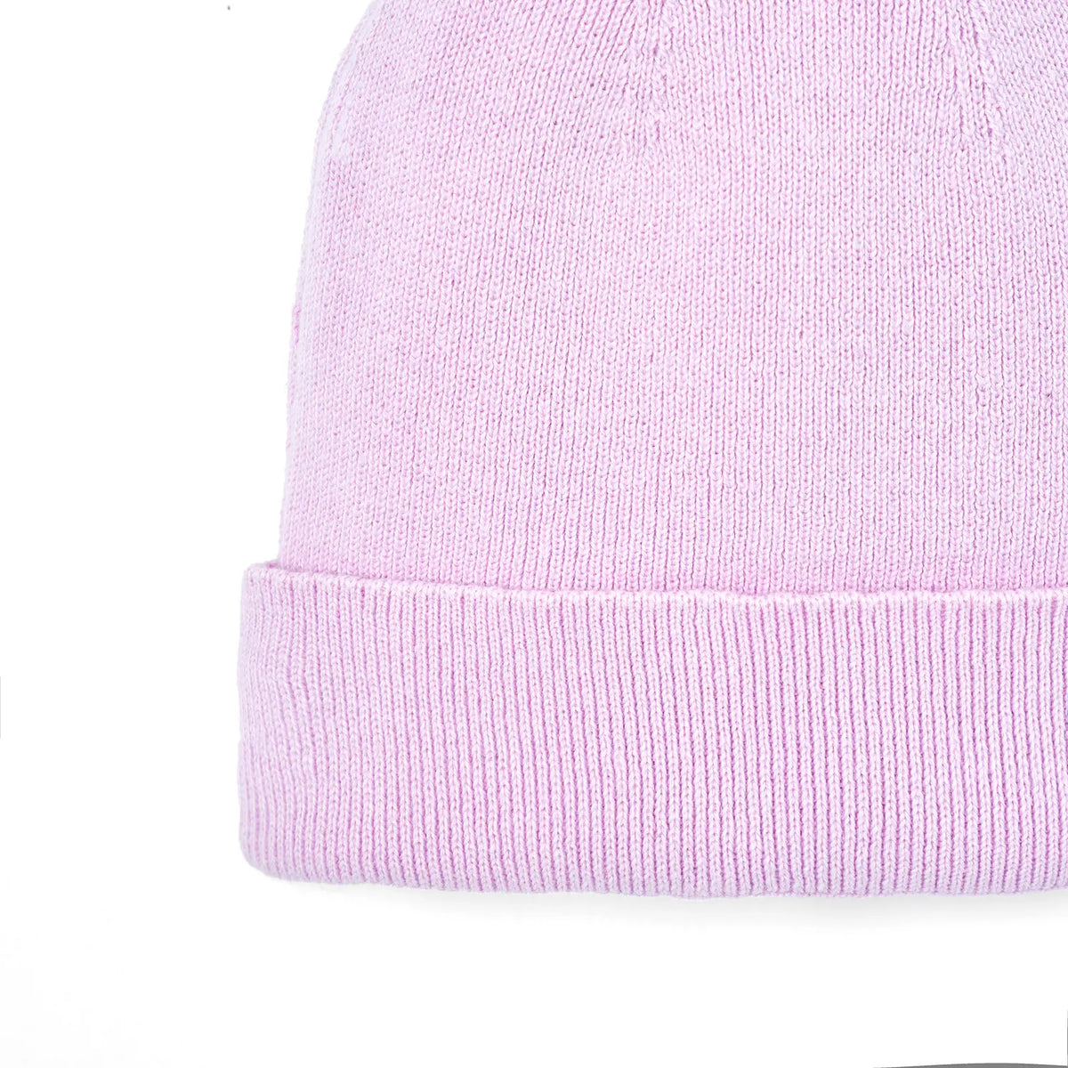 Knit Baby Pom Beanie in Lilac