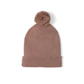 Knit Baby Pom Beanie in Mocha