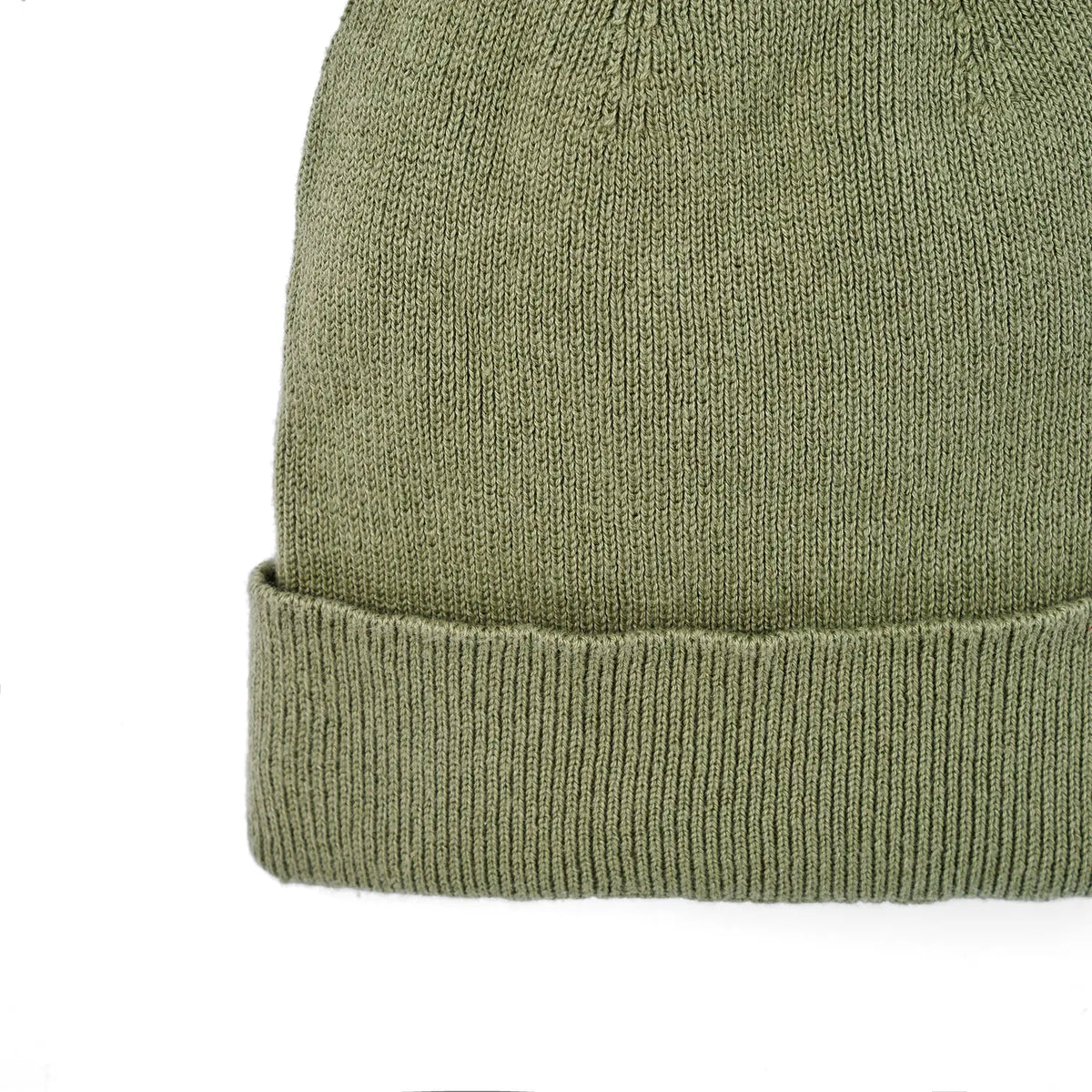 Knit Baby Pom Beanie in Sage Green