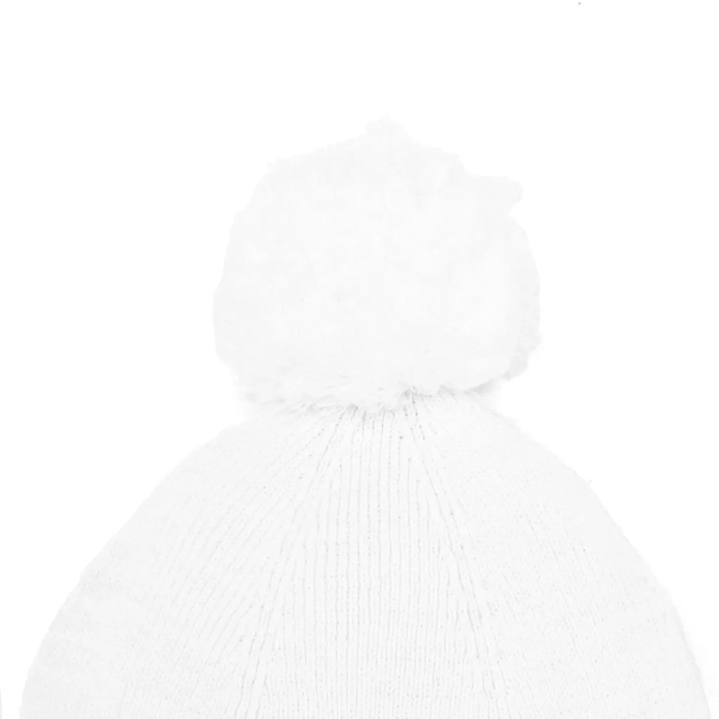 Knit Baby Pom Beanie in White