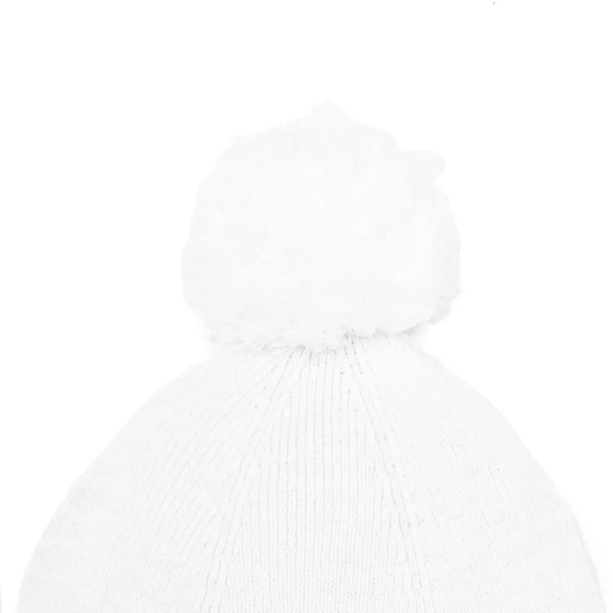 Knit Baby Pom Beanie in White