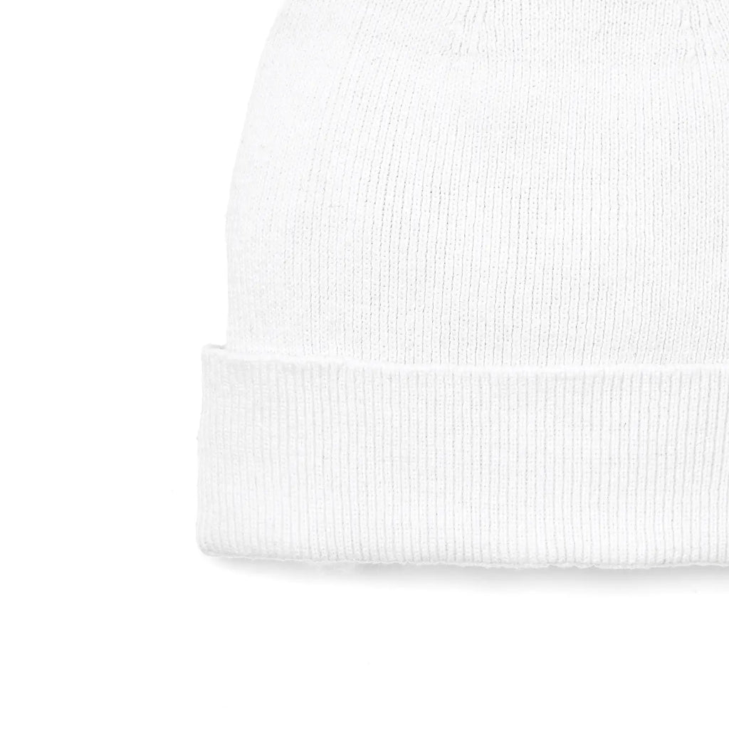 Knit Baby Pom Beanie in White