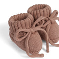 Knitted Booties in Mocha