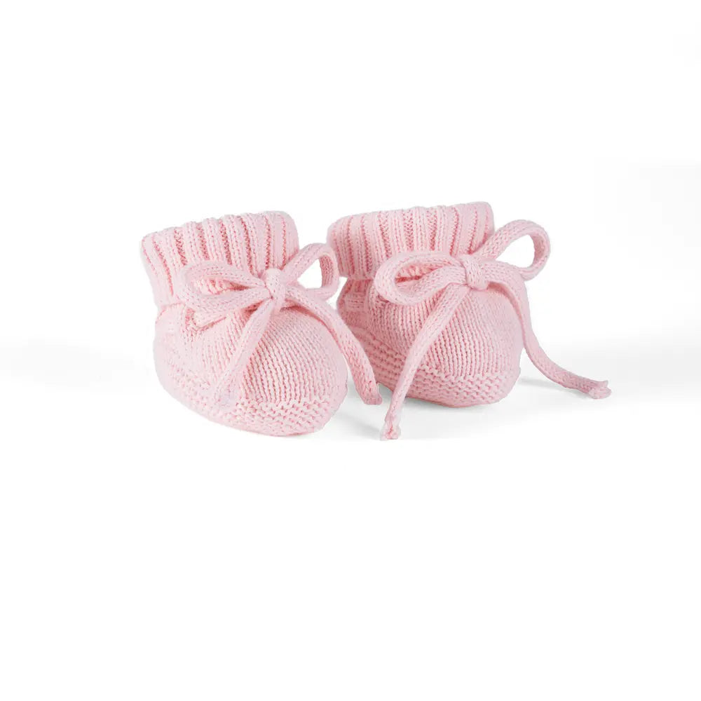 Knitted Booties in Pink