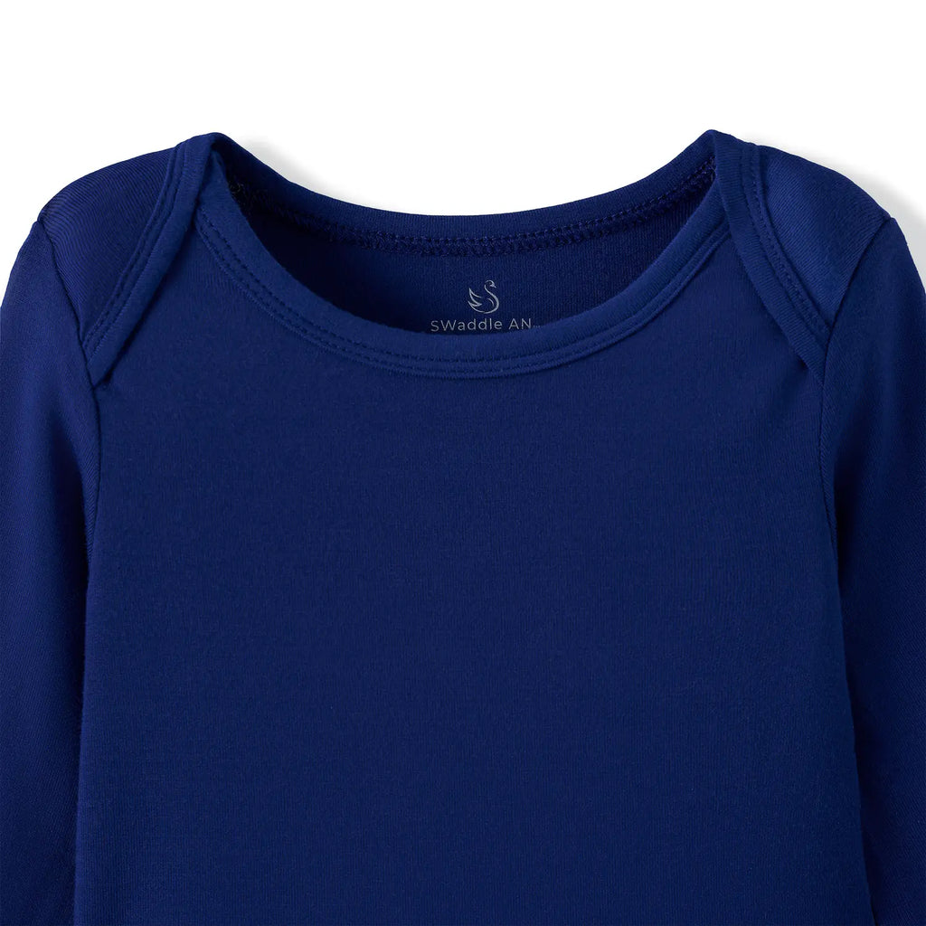 Long Sleeve Baby Bodysuit in Blue Depths