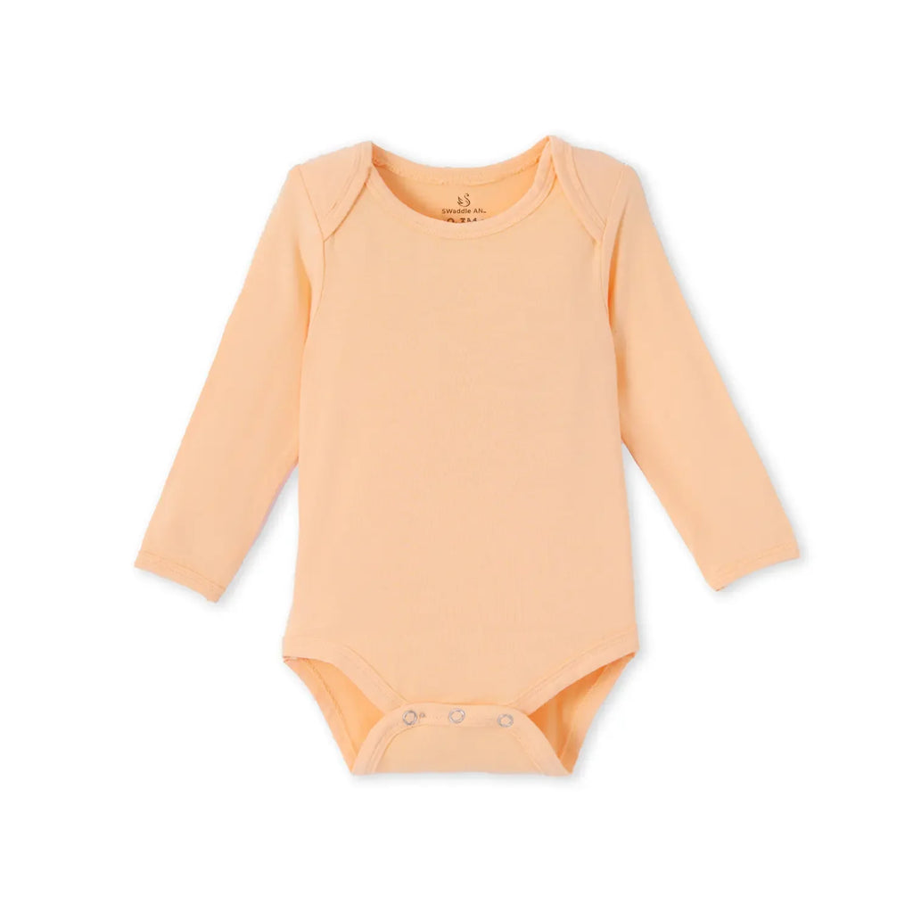 Long Sleeve Baby Bodysuit in Peach Fuzz