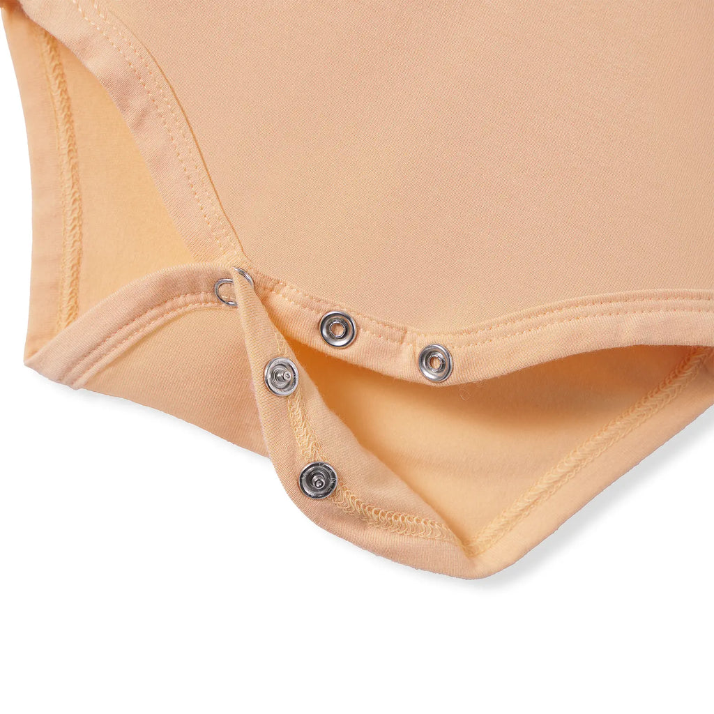 Long Sleeve Baby Bodysuit in Peach Fuzz