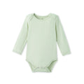 Long Sleeve Baby Bodysuit in Sage Green