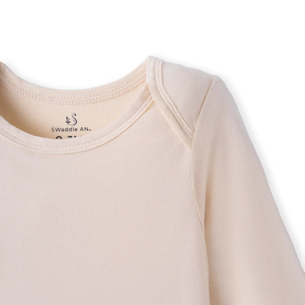 Long Sleeve Baby Bodysuit in Sand