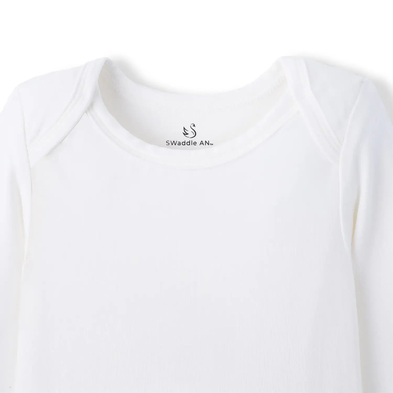 Long Sleeve Baby Bodysuit in White