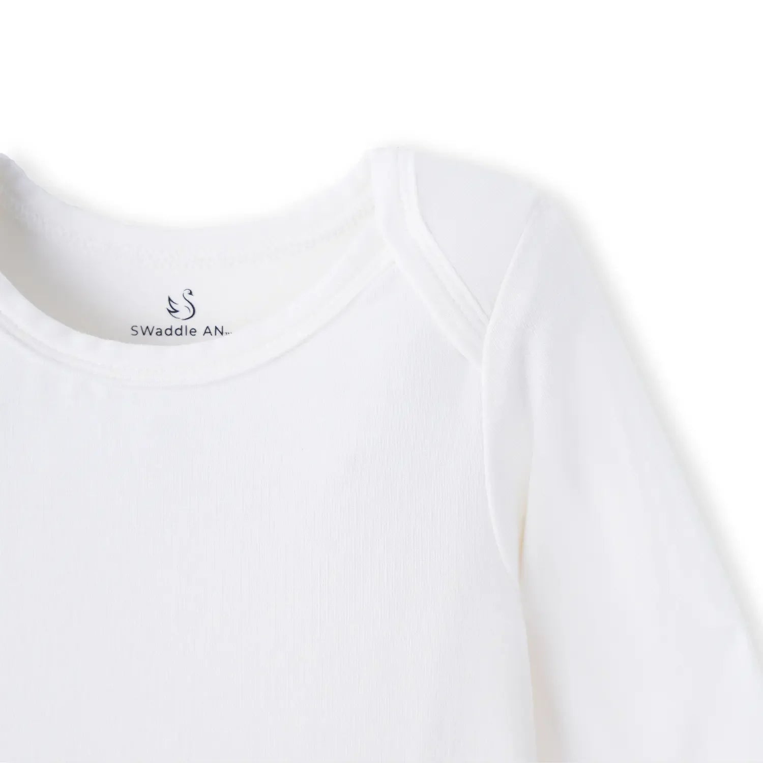 Long Sleeve Baby Bodysuit in White