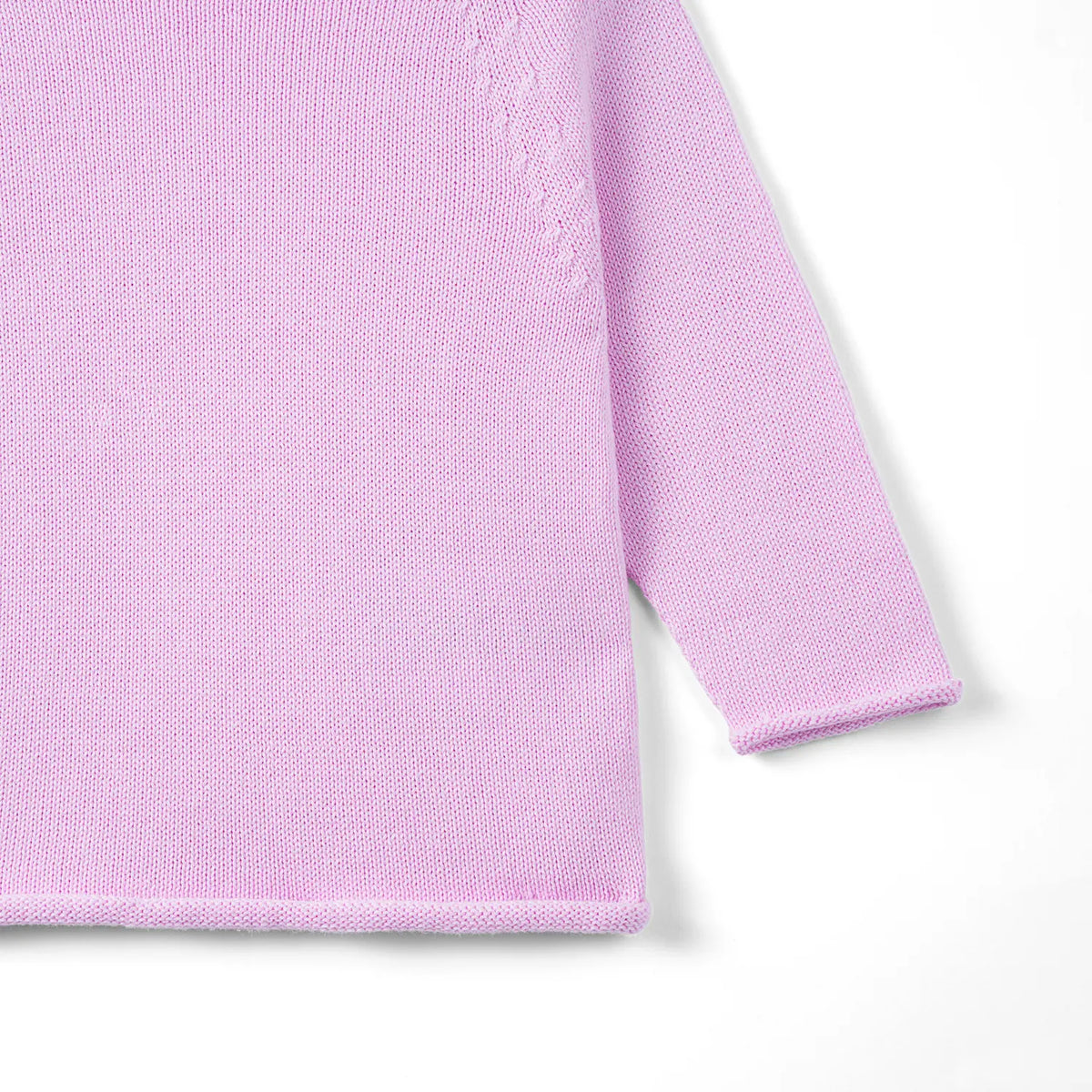 Knit Rollneck Baby Sweater in Lilac