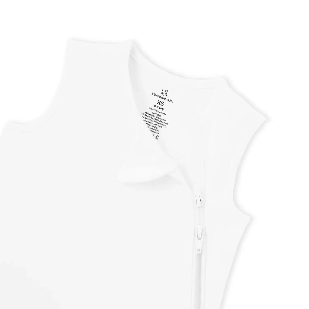 Bamboo Sleep Sack 0.5 TOG in White