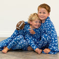 Blue Football Playbook- Big Kid Pajama