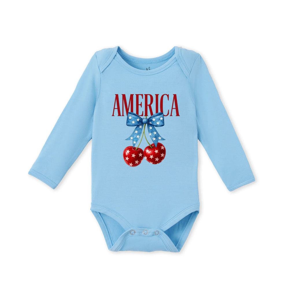 American Cherry Bamboo Baby Onesie