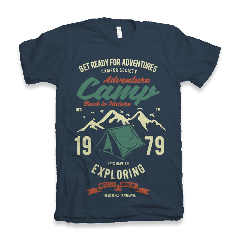 Camp Adventure Men's Bamboo Viscose/Organic Cotton Short Sleeve Graphic T-Shirt
