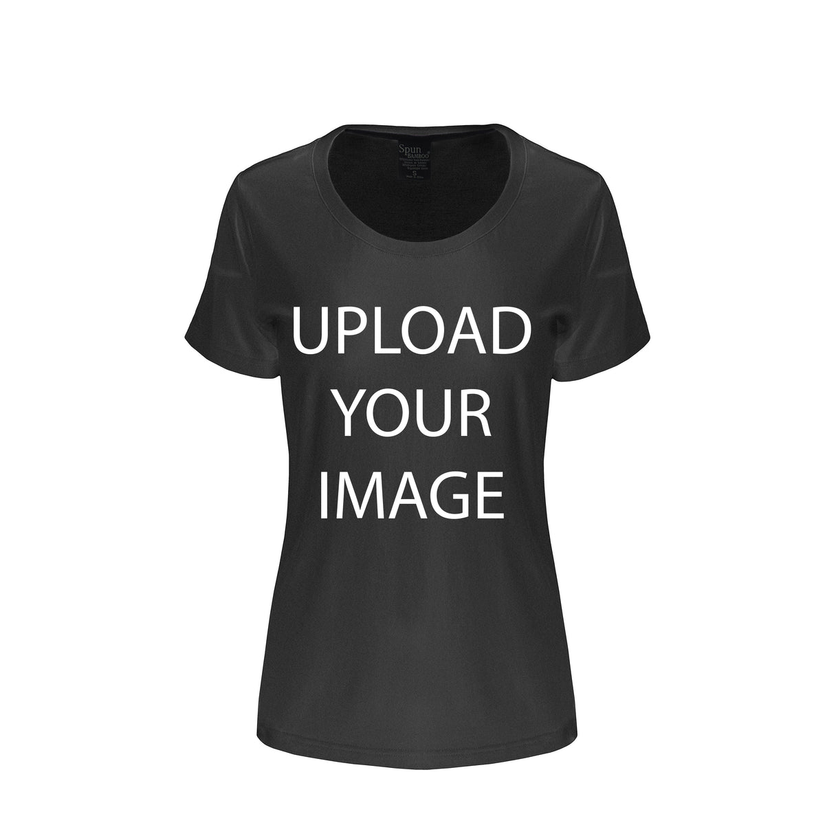 Custom Printed Women's Bamboo/Cotton Short Sleeve Scoop Neck Graphic T-Shirt