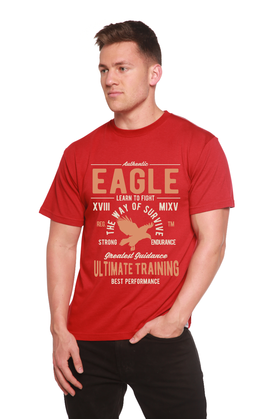 Eagle Men's Bamboo Viscose/Organic Cotton Short Sleeve Graphic T-Shirt