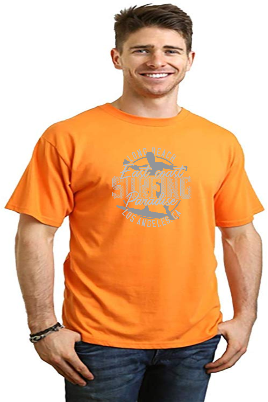 East Coast Paradise Men's Bamboo Viscose/Organic Cotton Short Sleeve Graphic T-Shirt
