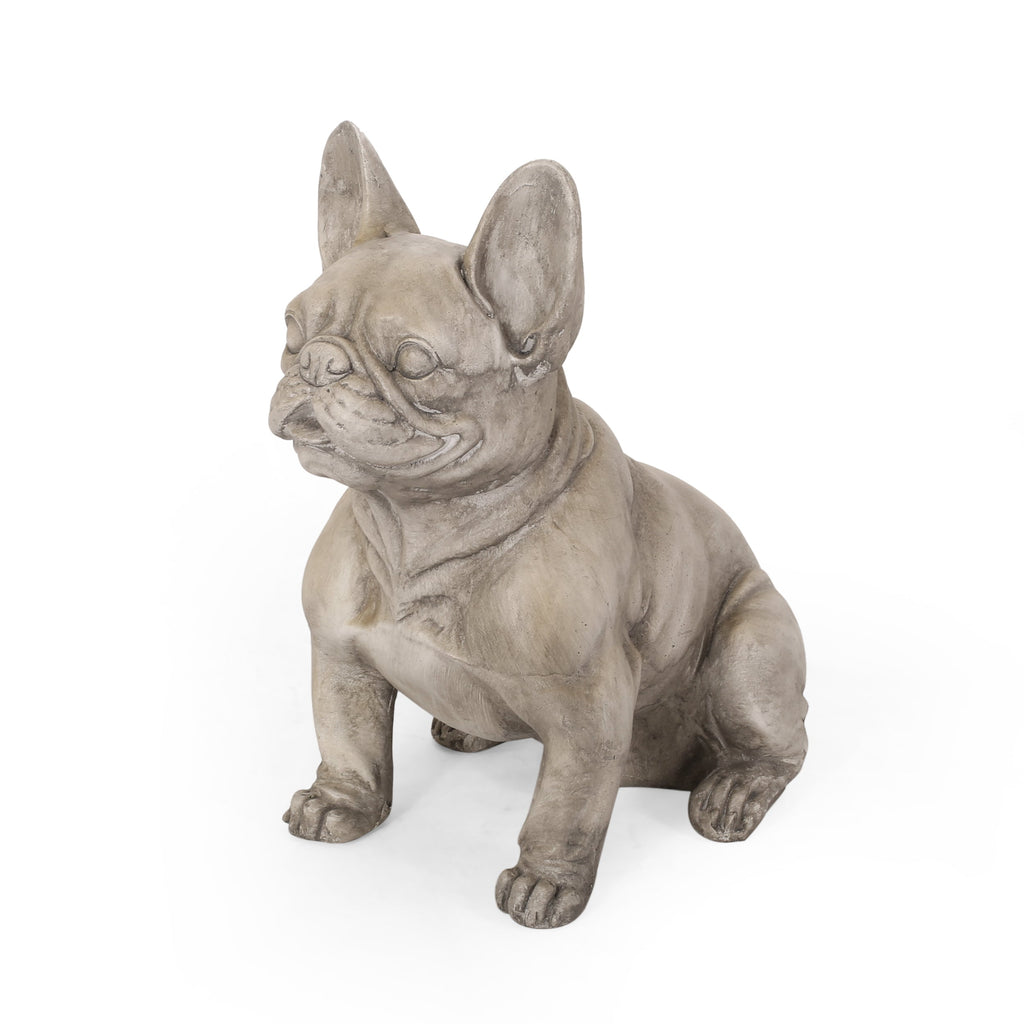 Dog Garden Sculpture, Outdoor French Bulldog Garden Statue