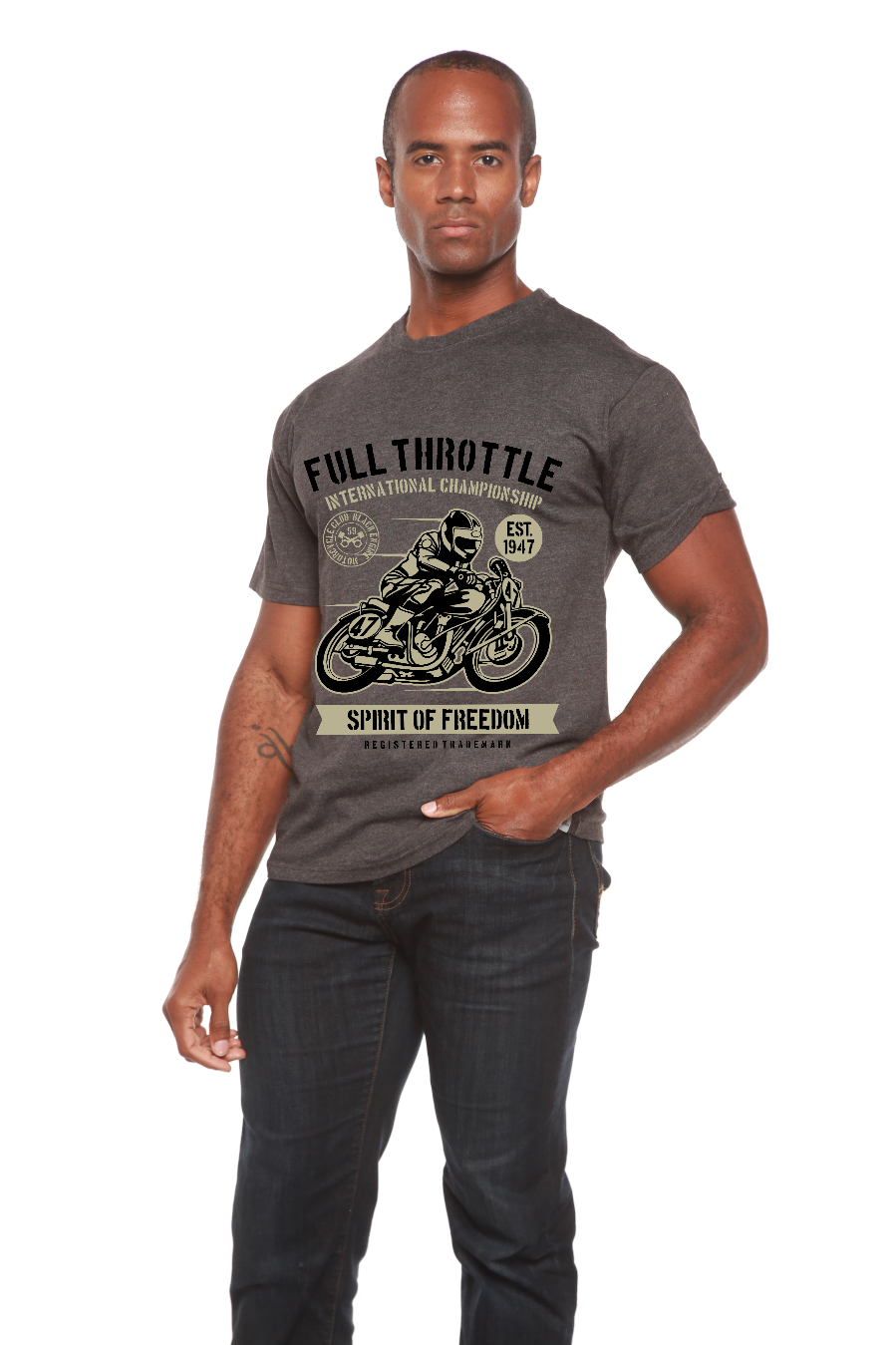 Fuul Throttle Men's Bamboo Viscose/Organic Cotton Short Sleeve Graphic T-Shirt