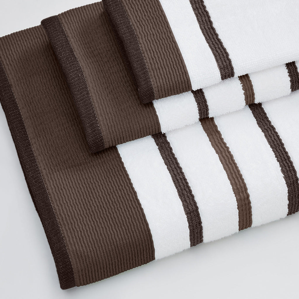 Decorative Cotton Stripe Bath Towel Set - Noelle Collection