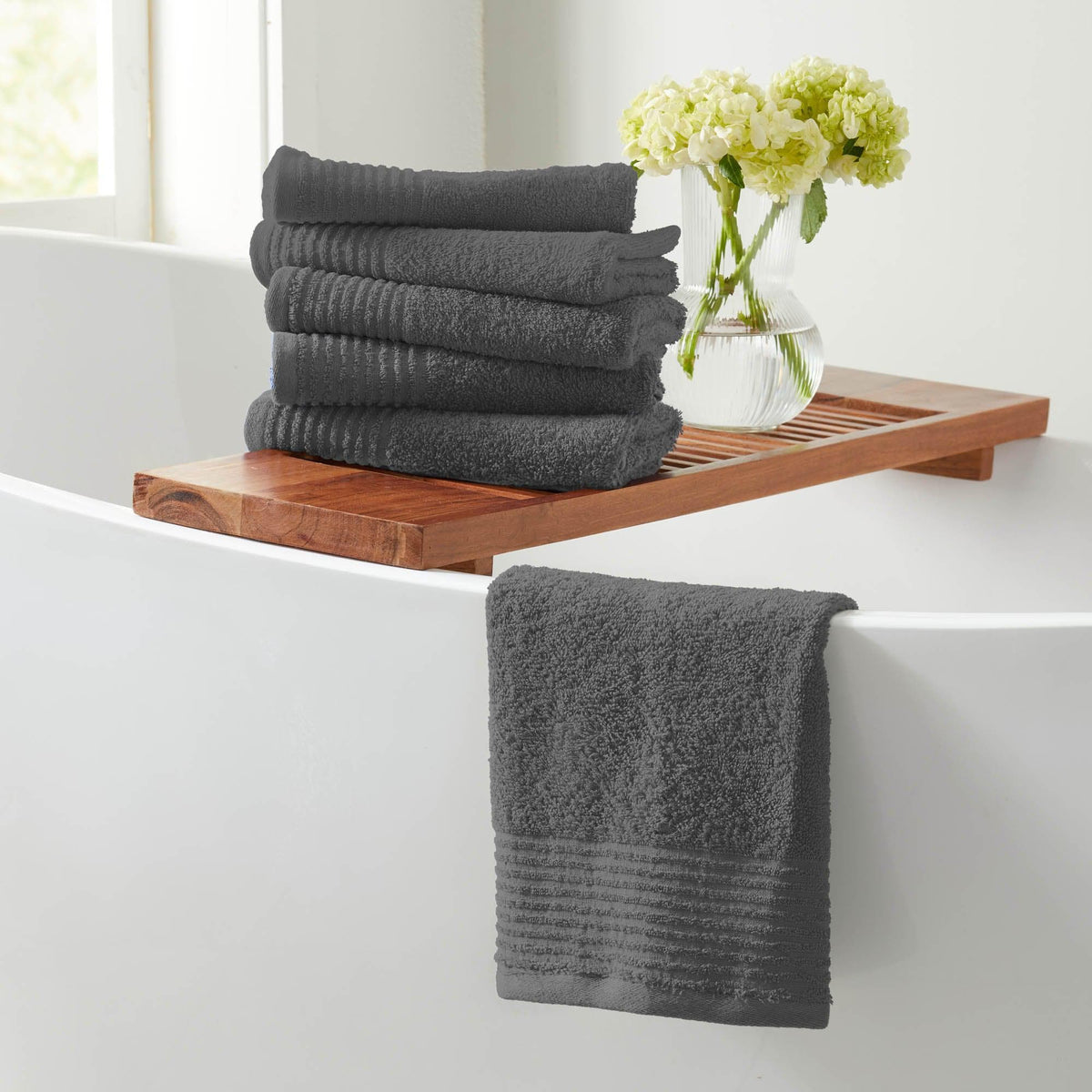 6 Pack Cotton Hand Towels - Kasper Collection